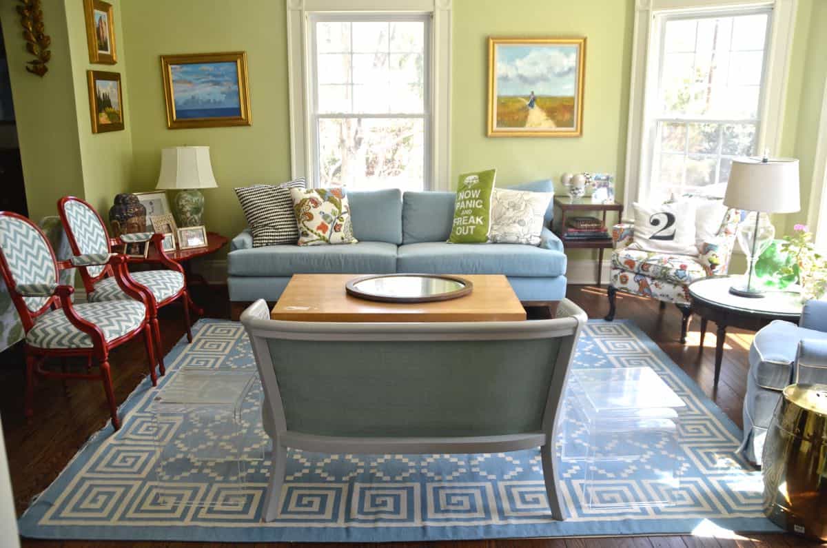 coffee table in old house