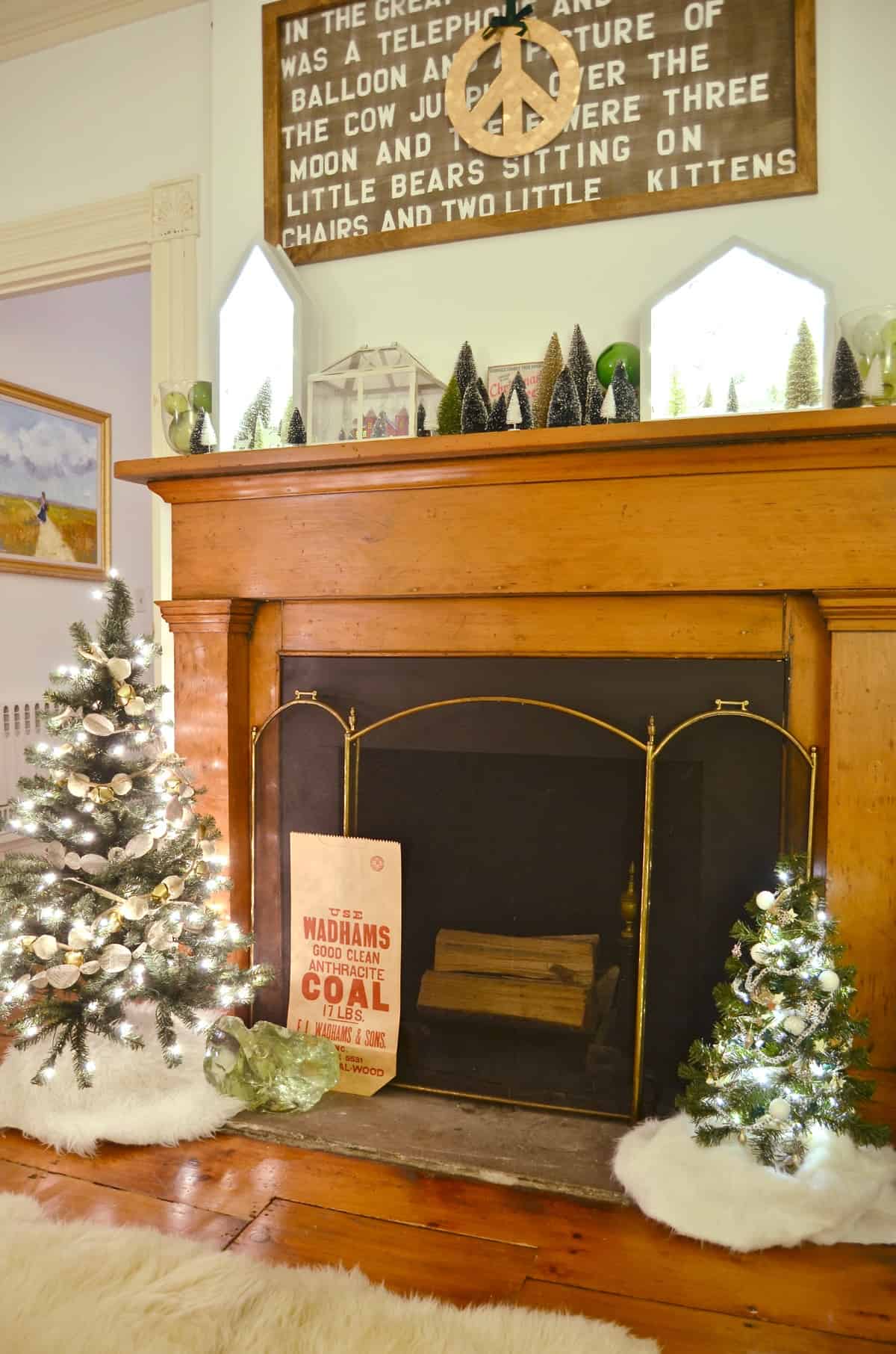 Decorating a tree with DIY mini garlands galore.