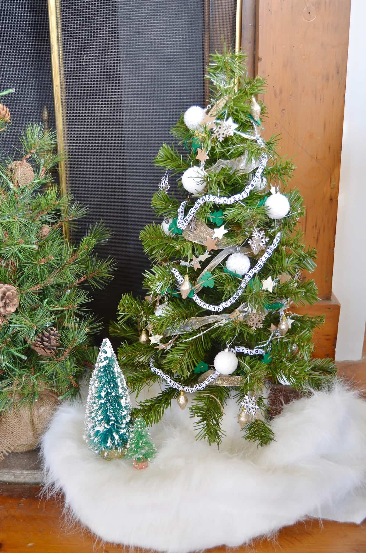 Decorating a tree with DIY mini garlands galore.