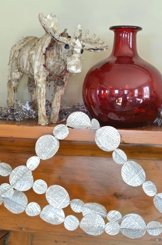 Easy and inexpensive paper garland... make this for under $1 and decorate your entire room!