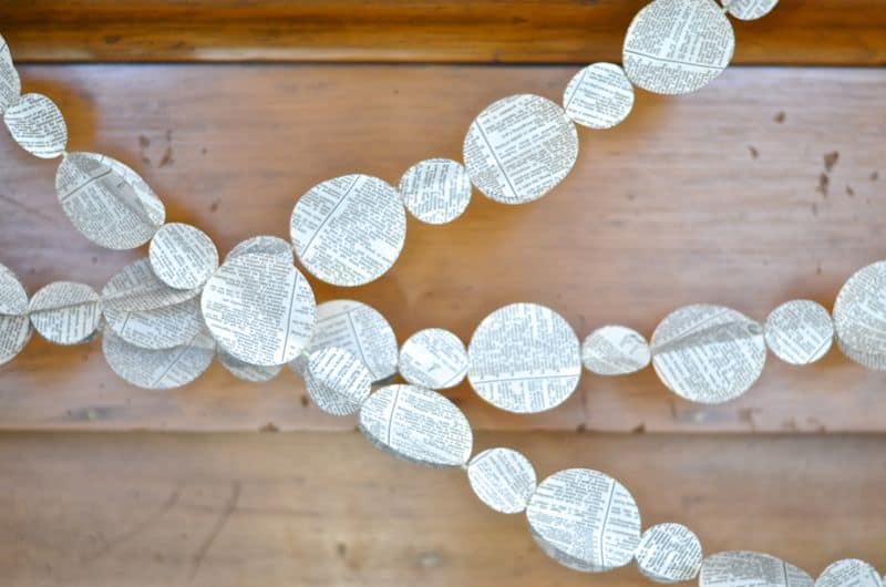 Easy and inexpensive paper garland... make this for under $1 and decorate your entire room!