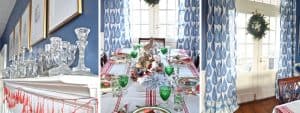 Red and Green Christmas Tablescape