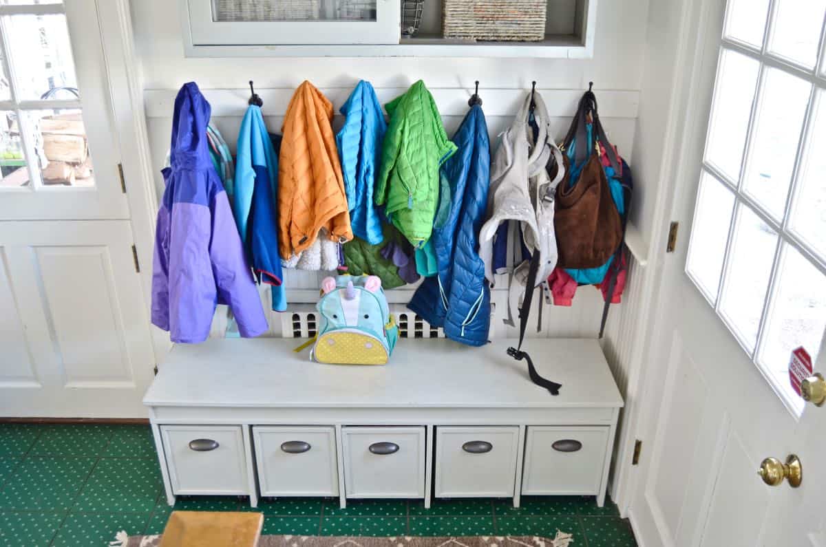 How a family of seven organizes their mudroom.