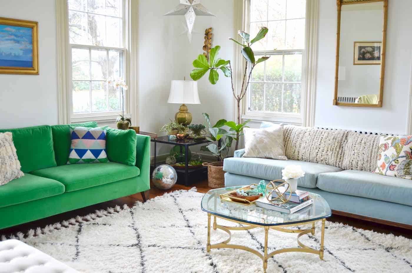 Living room refresh to open up the space and brighten the room.