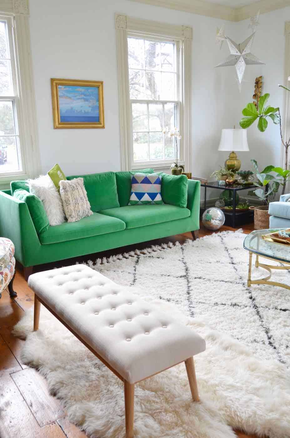 Living room refresh to open up the space and brighten the room.