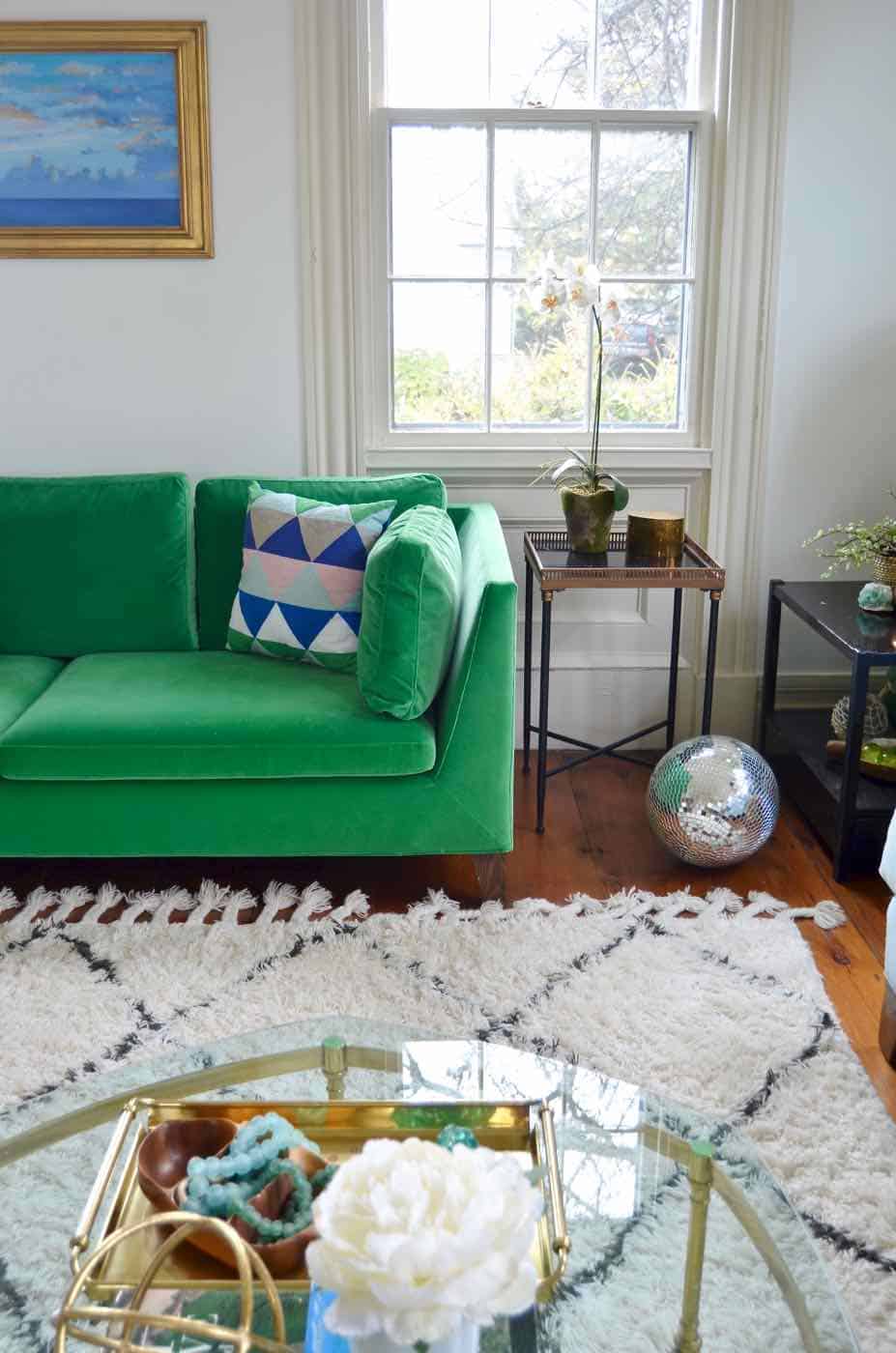 Living room refresh to open up the space and brighten the room.