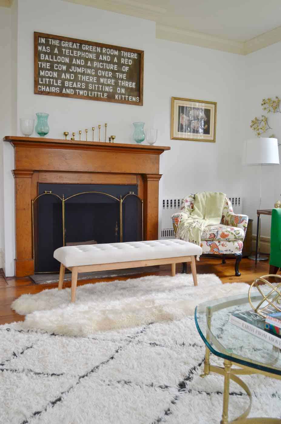 Living room refresh to open up the space and brighten the room.