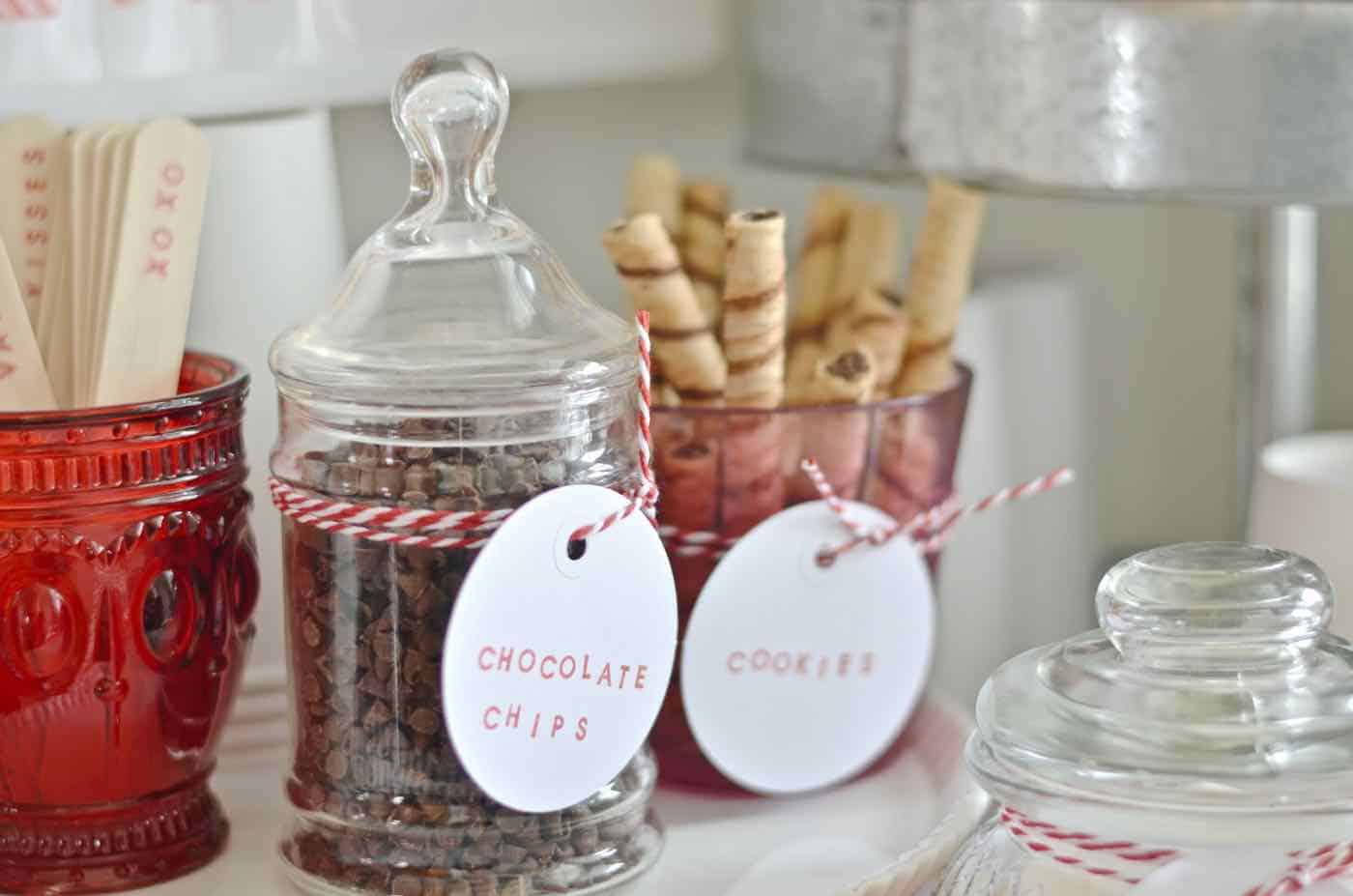 Make your own sweet and decadent DIY hot chocolate station.