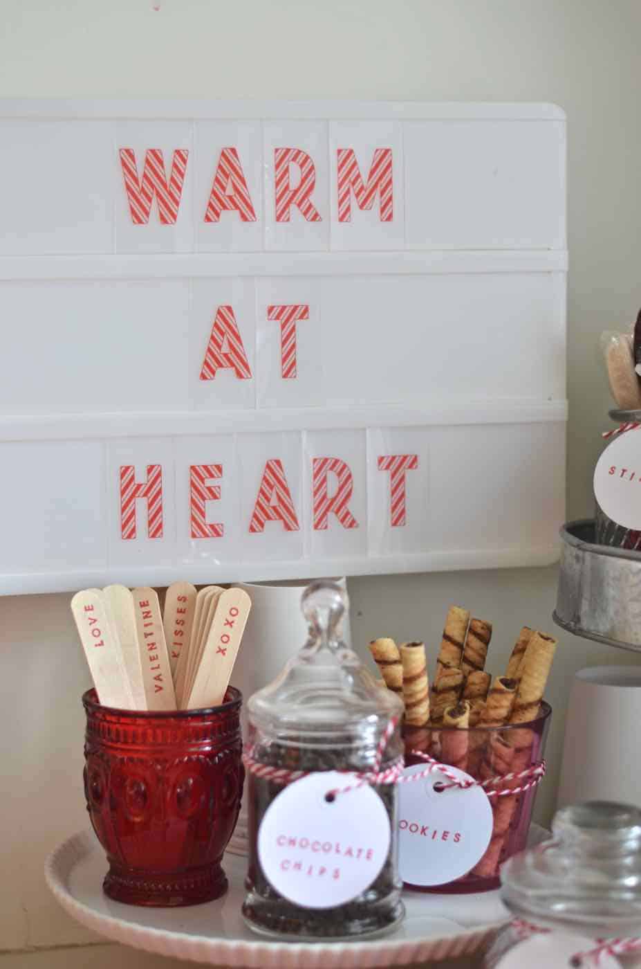 Make your own sweet and decadent DIY hot chocolate station.