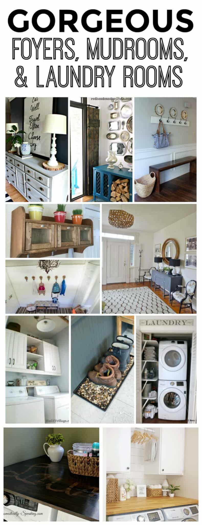Small space makeovers to inspire... foyers and laundry rooms and mudrooms!