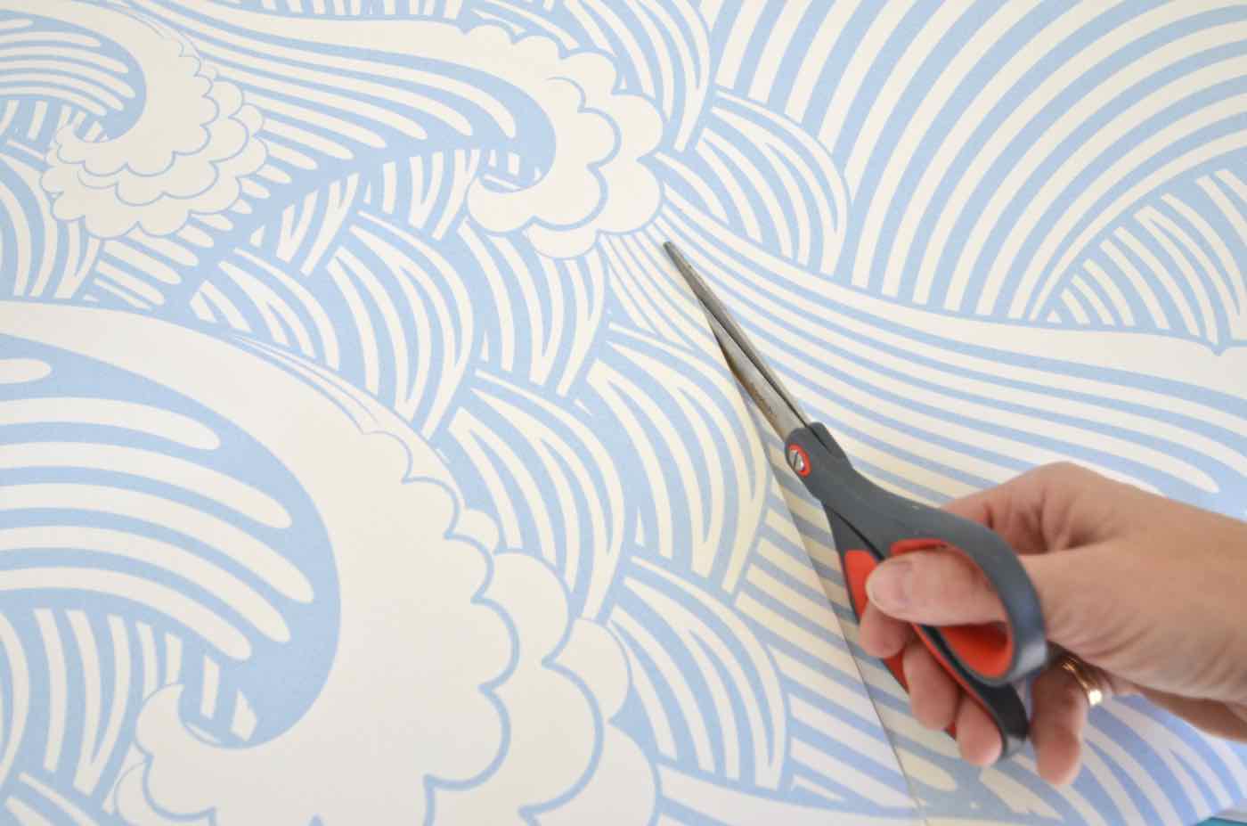 How to apply peel and stick removable wallpaper.
