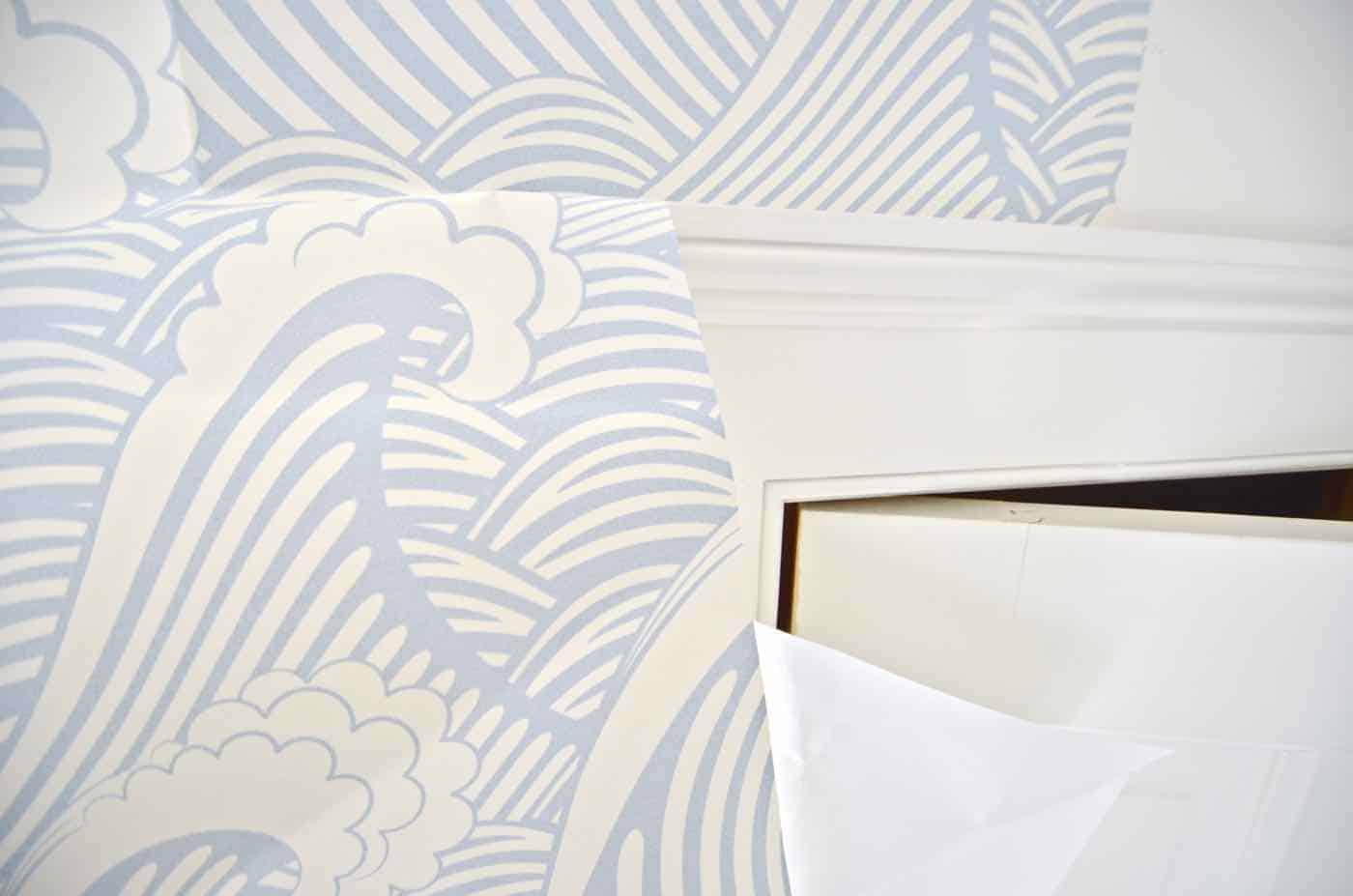 How to apply peel and stick removable wallpaper.