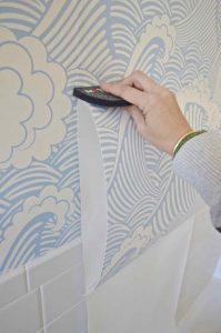 How to apply peel and stick removable wallpaper.