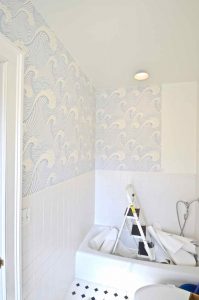 How to apply peel and stick removable wallpaper.