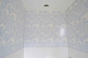 How to apply peel and stick removable wallpaper.