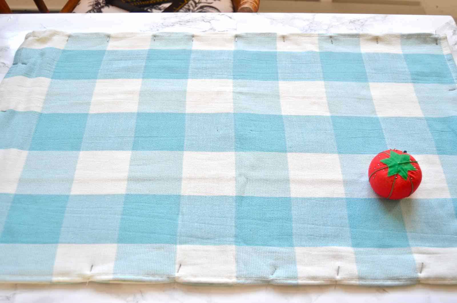 Turn dish towels into throw pillows with french seams.