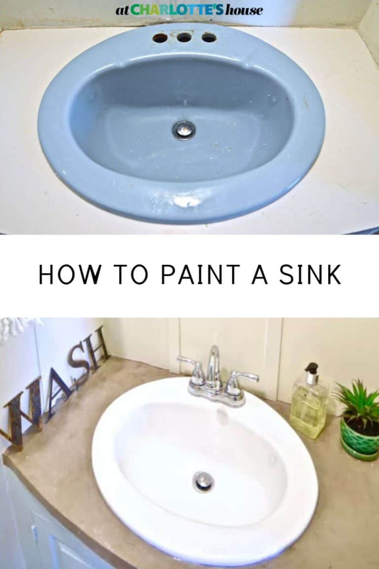 HOW TO PAINT A SINK At Charlotte's House
