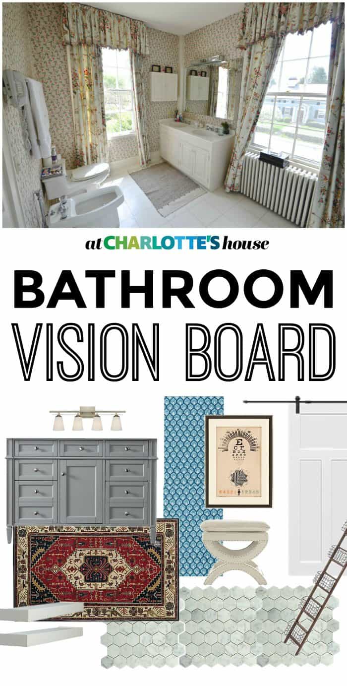 master bath vision board and plans