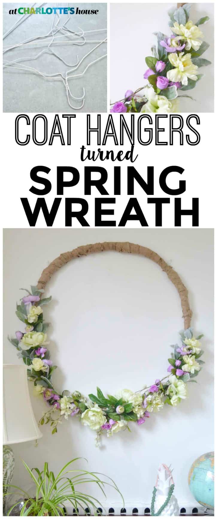 This wreath was basically free and didn't take long at ALL to make. I love how large it is- perfect for spring!