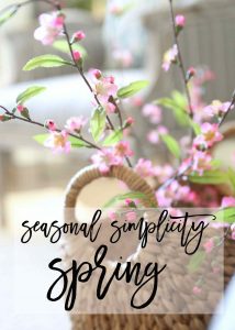 Spring house tour with flowers and decorative accents in blue and green.
