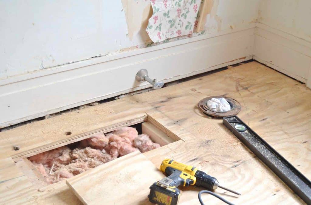 Patching And Repairing Subfloor At Charlotte S House