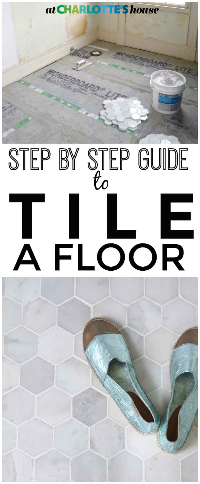 How to tile a bathroom floor... step by step guide!