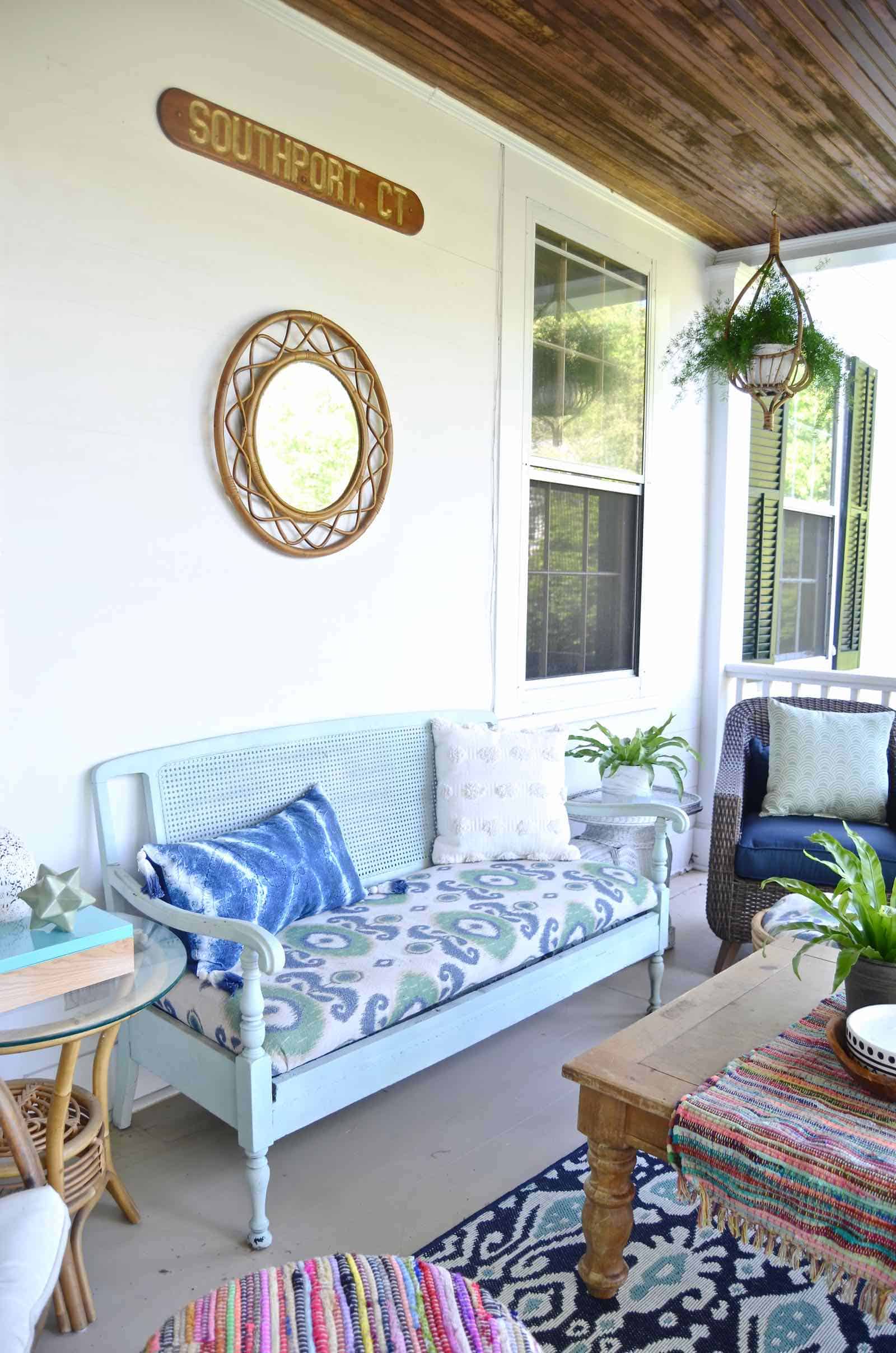 Summer back porch refresh... new seating, new accessories, new season!