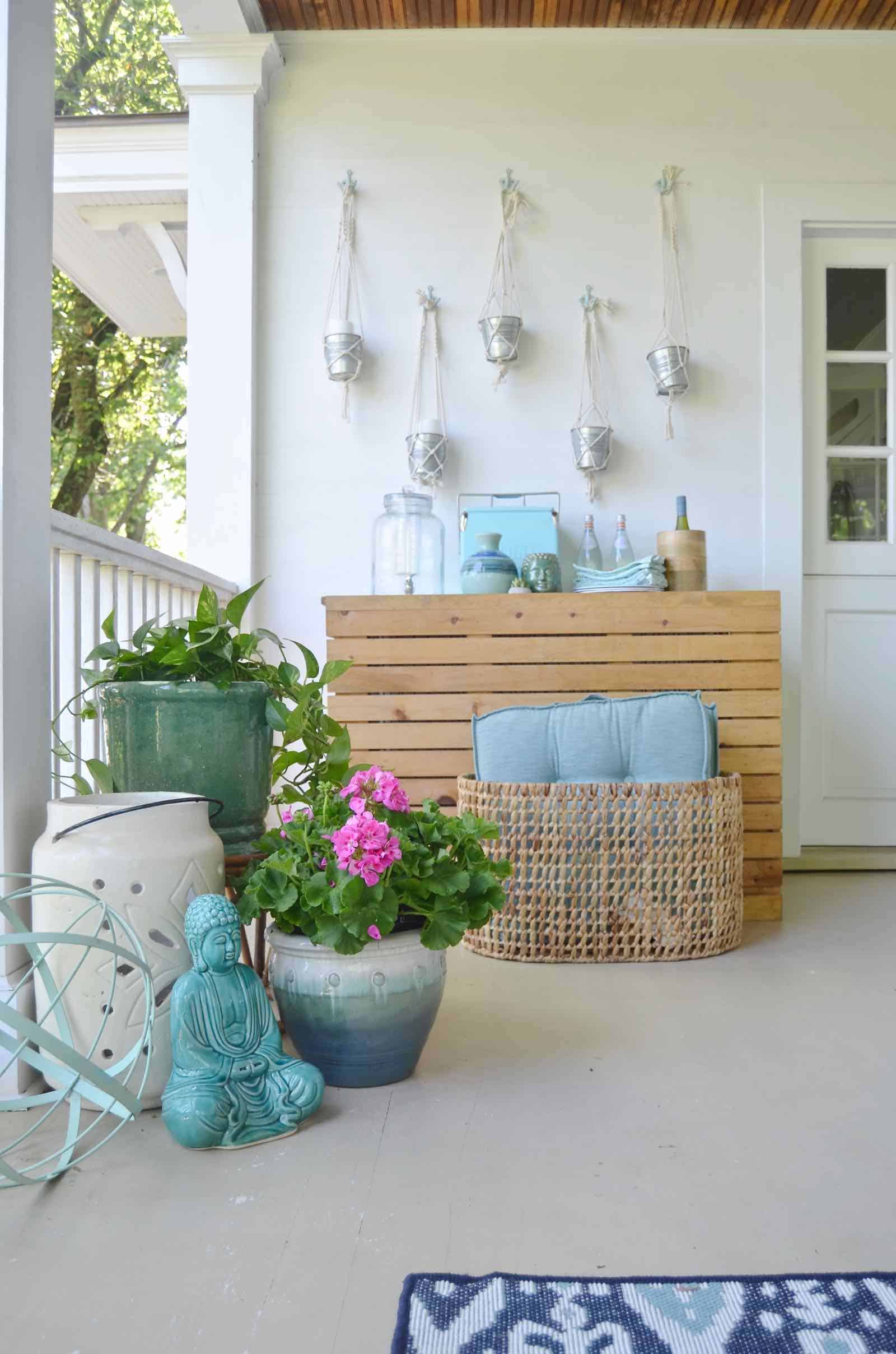 Summer back porch refresh... new seating, new accessories, new season!