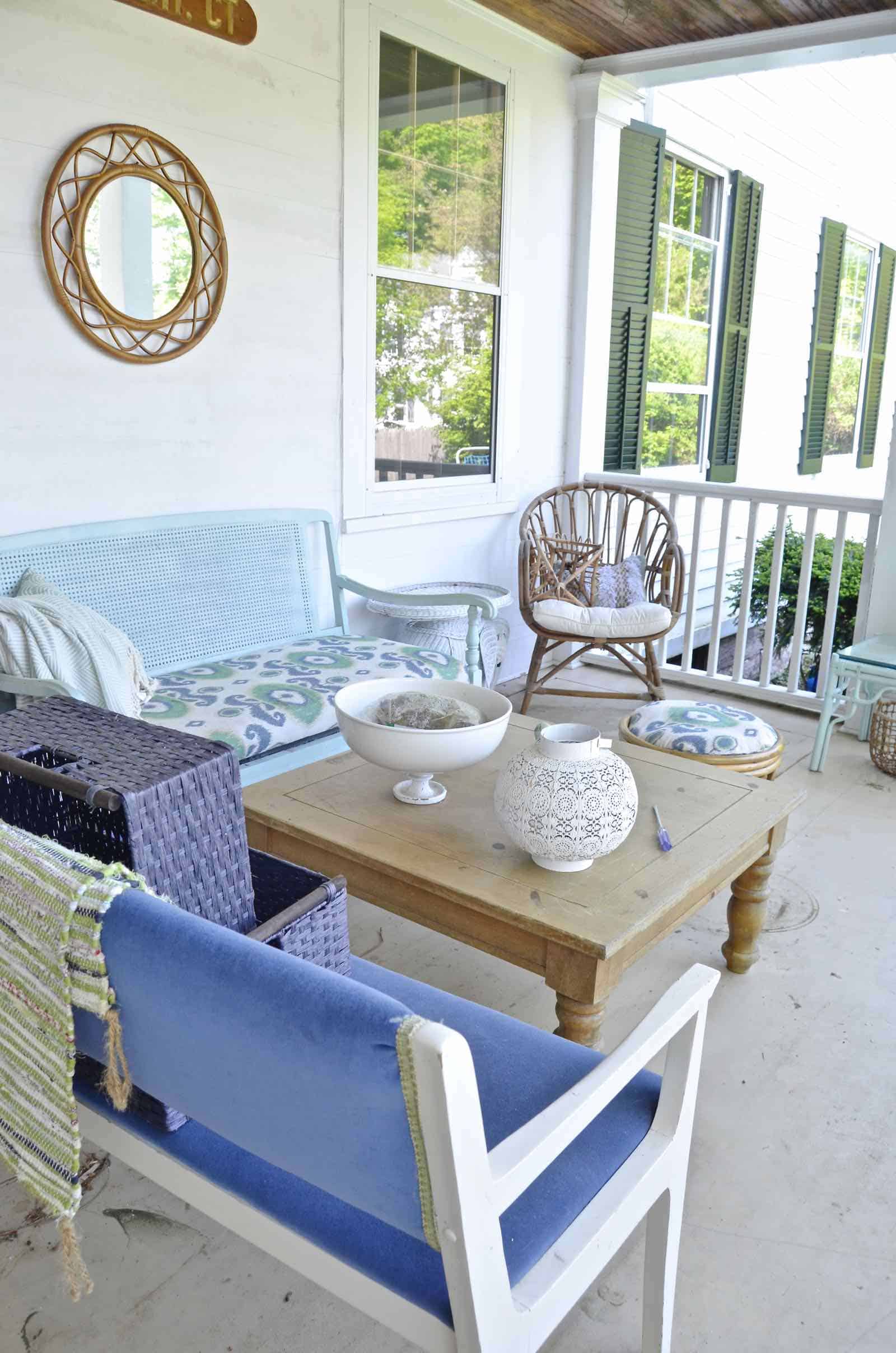 Summer porch refresh... new seating, new accessories, new season!