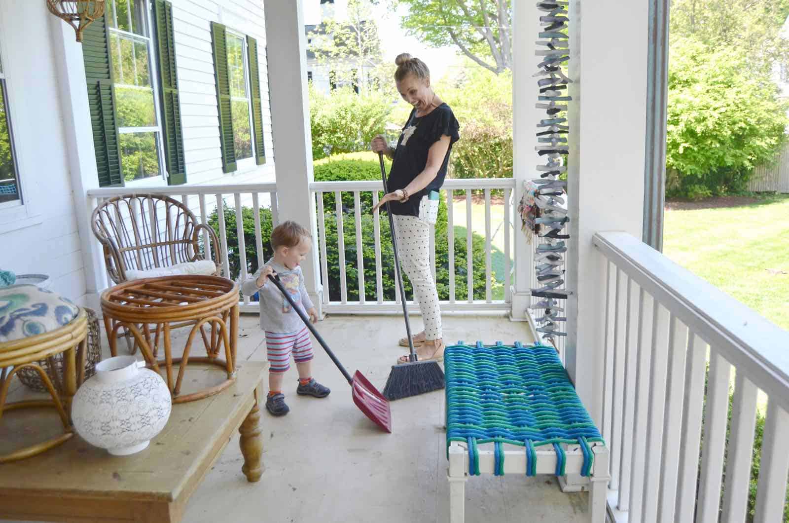 Summer back porch refresh... new seating, new accessories, new season!