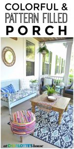 See how this porch got a fun and pattern filled update... just in time for summer!