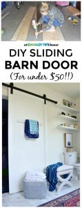 Simple tutorial for how to build a custom sliding barn door for UNDER $50.