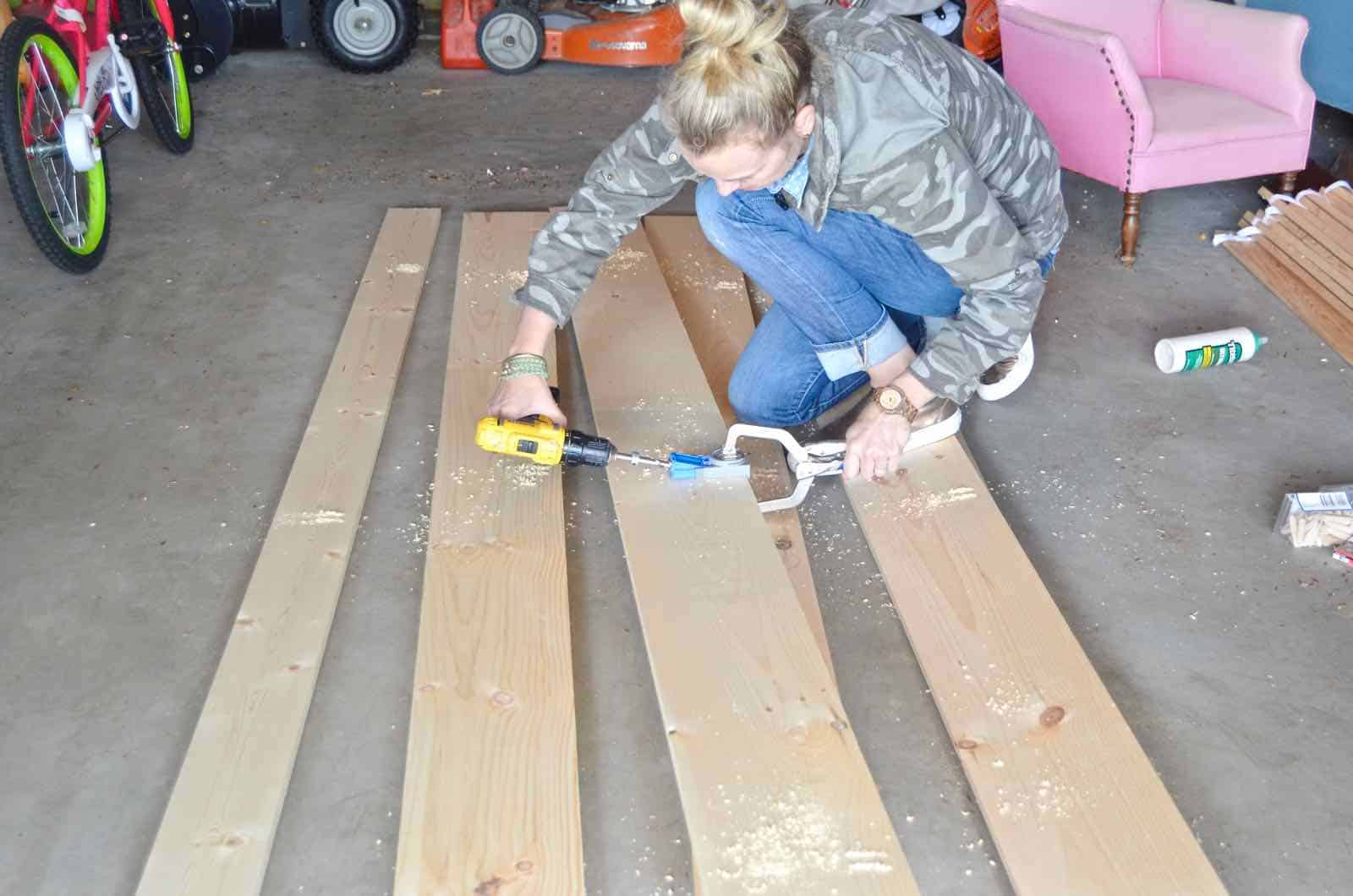 How to build a sliding barn door for under $50.