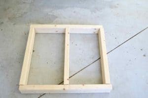 DIY bench made out of 2x4s with chic rope detail