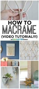 Easy macrame instructions! Learn how to make three basic macrame knots... with VIDEO!