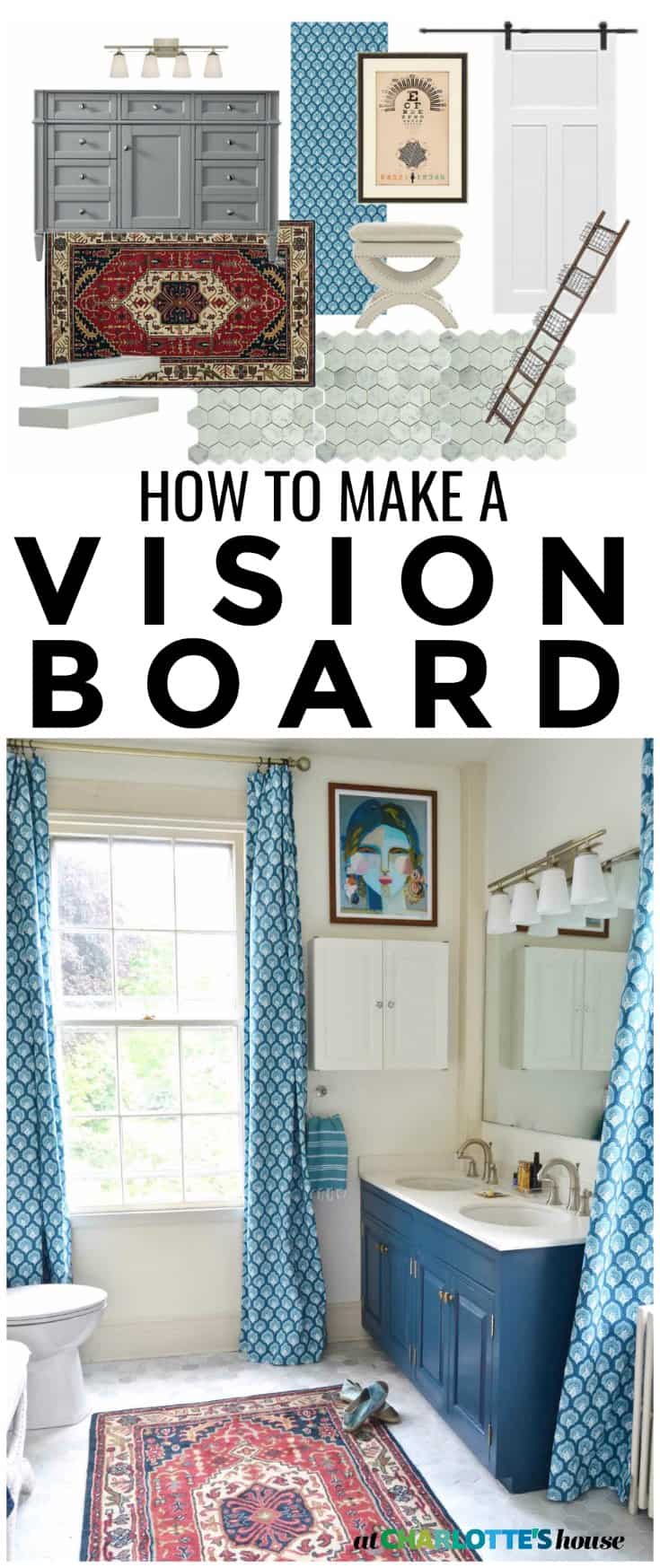 Tips for planning a room and making an awesome vision board to help you plan your space!