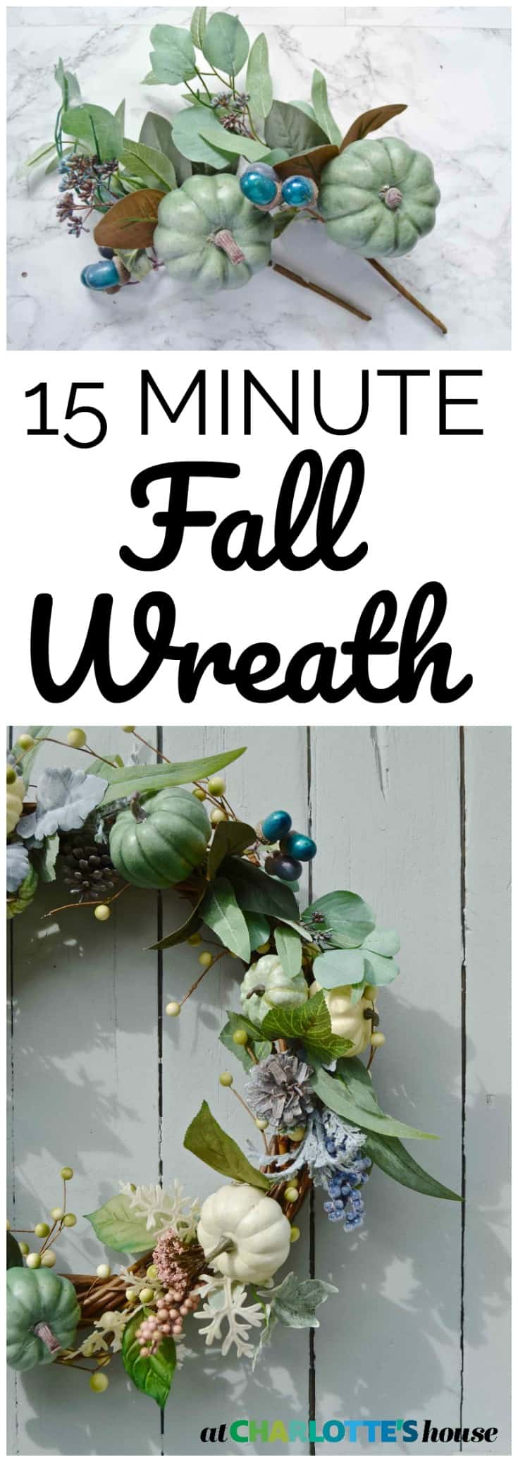 I LOVE a seasonal wreath but they can be SO expensive! This one cost half the price of the others and only took 15 minutes to make!