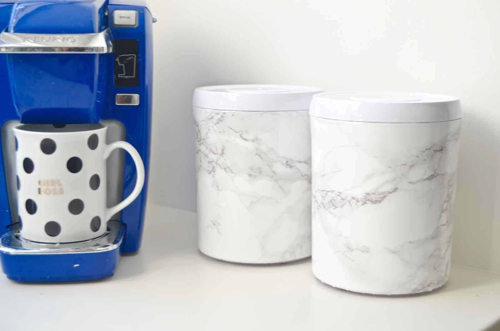 Marble tea best sale and coffee canisters