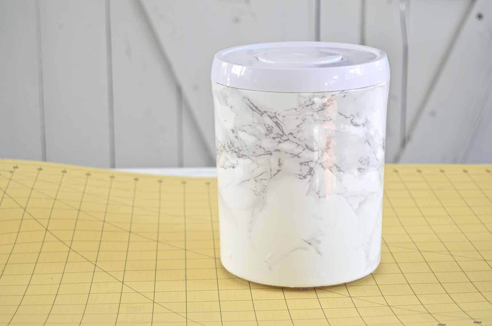 diy marble kitchen canister