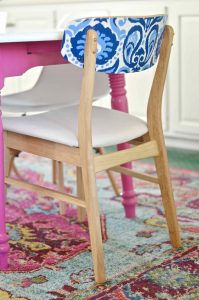 using patterned fabric to update furniture