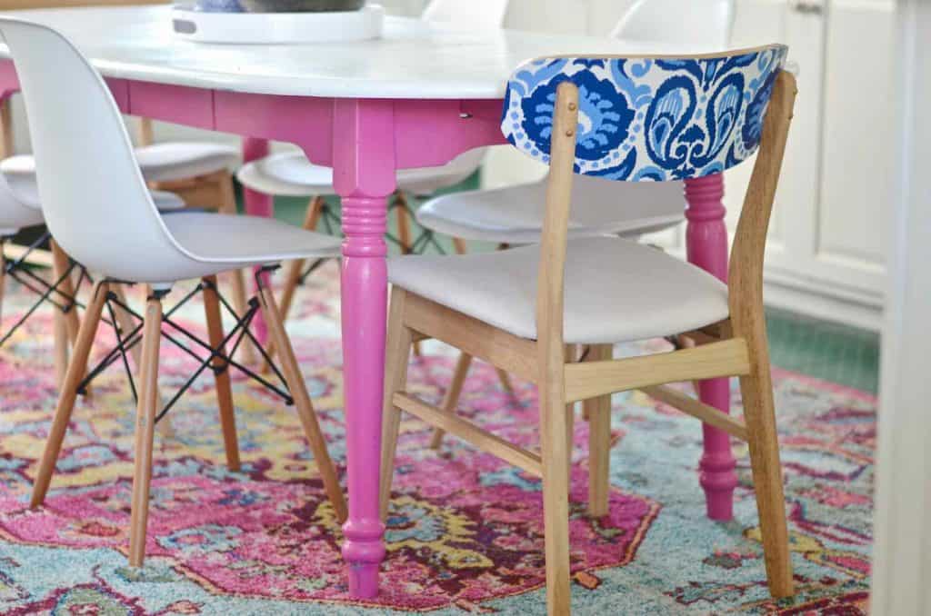 Patterned Kitchen Chair Makeover - At Charlotte's House