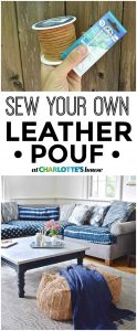 How to make your own leather pouf for under $40!