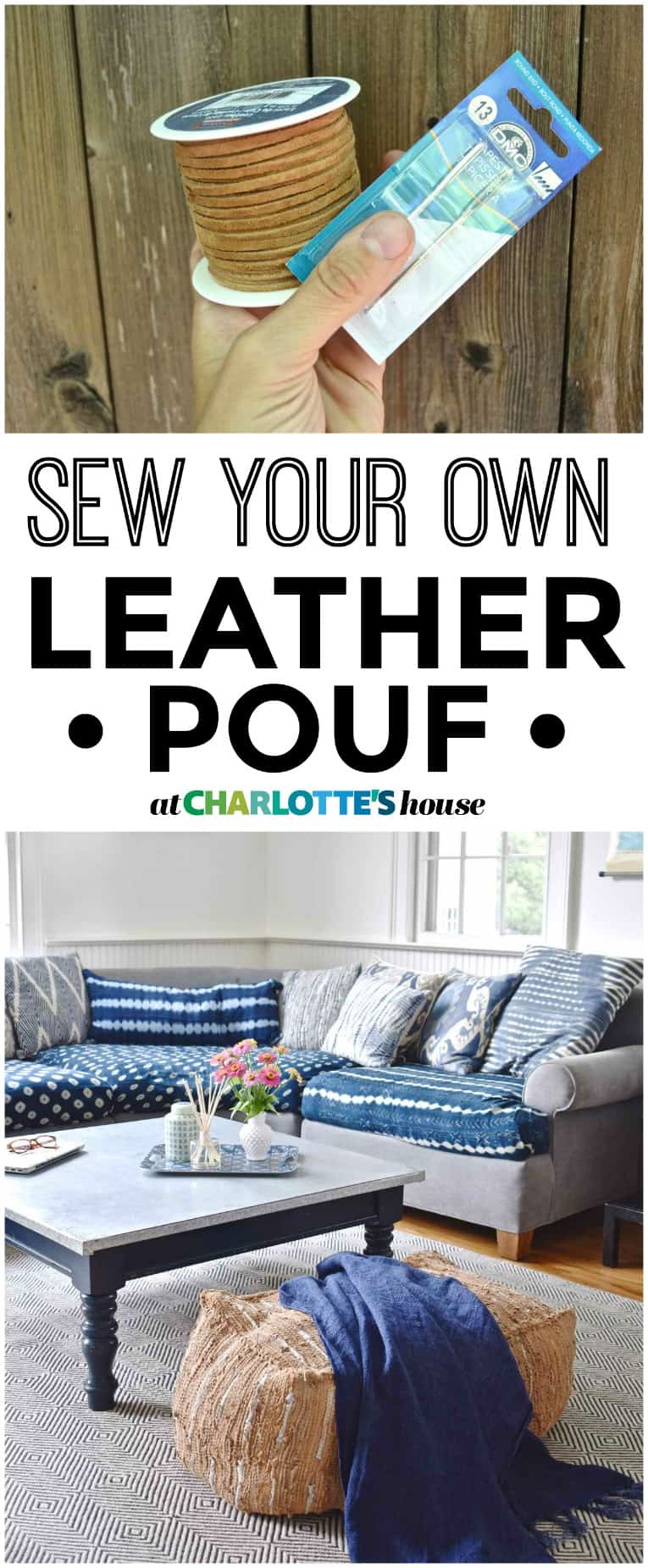 How to make your own leather pouf!