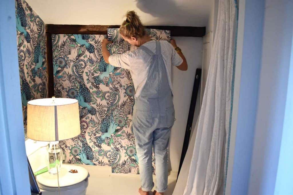 How to Hang Wallpaper One Room Challenge Week 3 At Charlotte's House