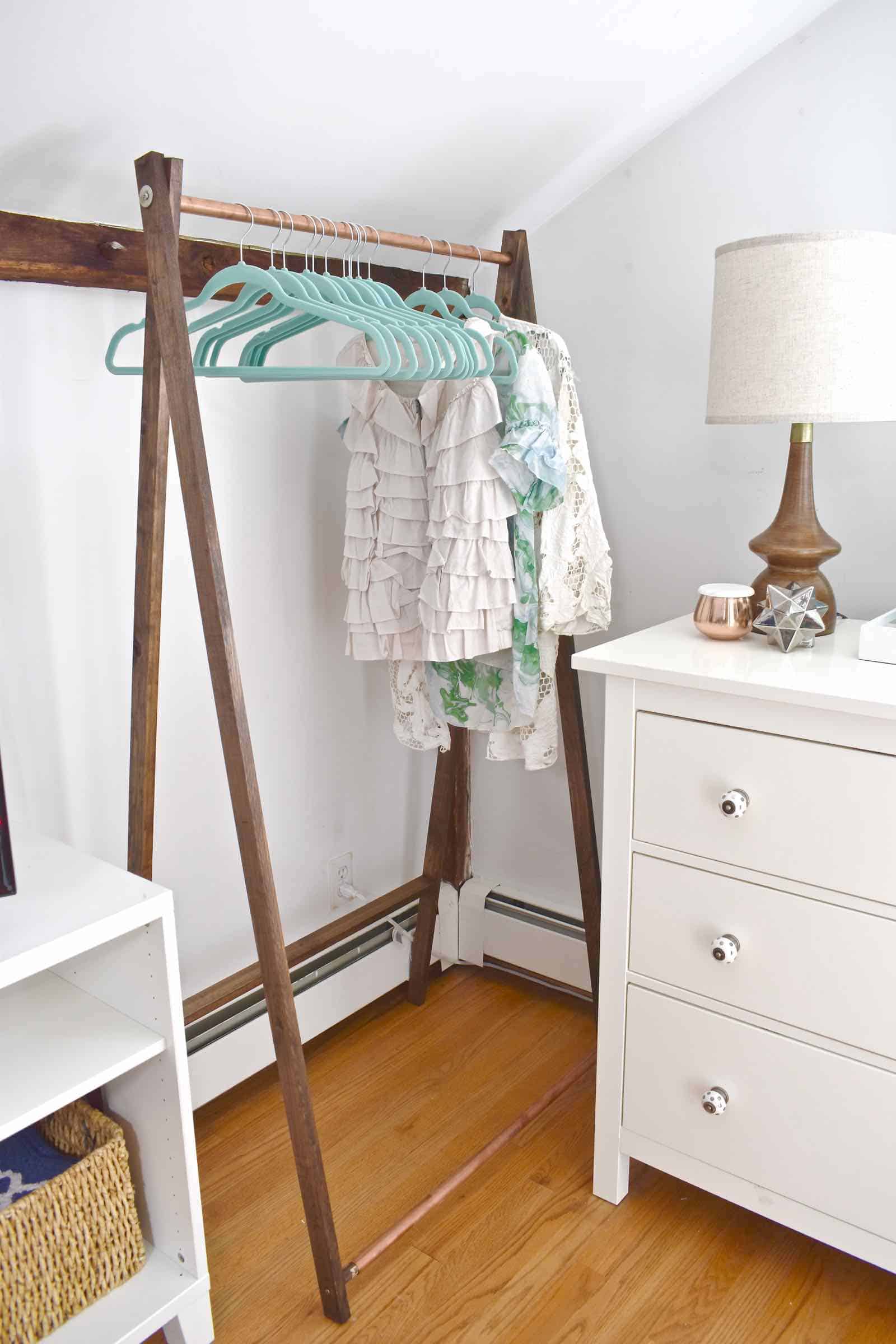 DIY Wooden Clothing Rack - The Merrythought