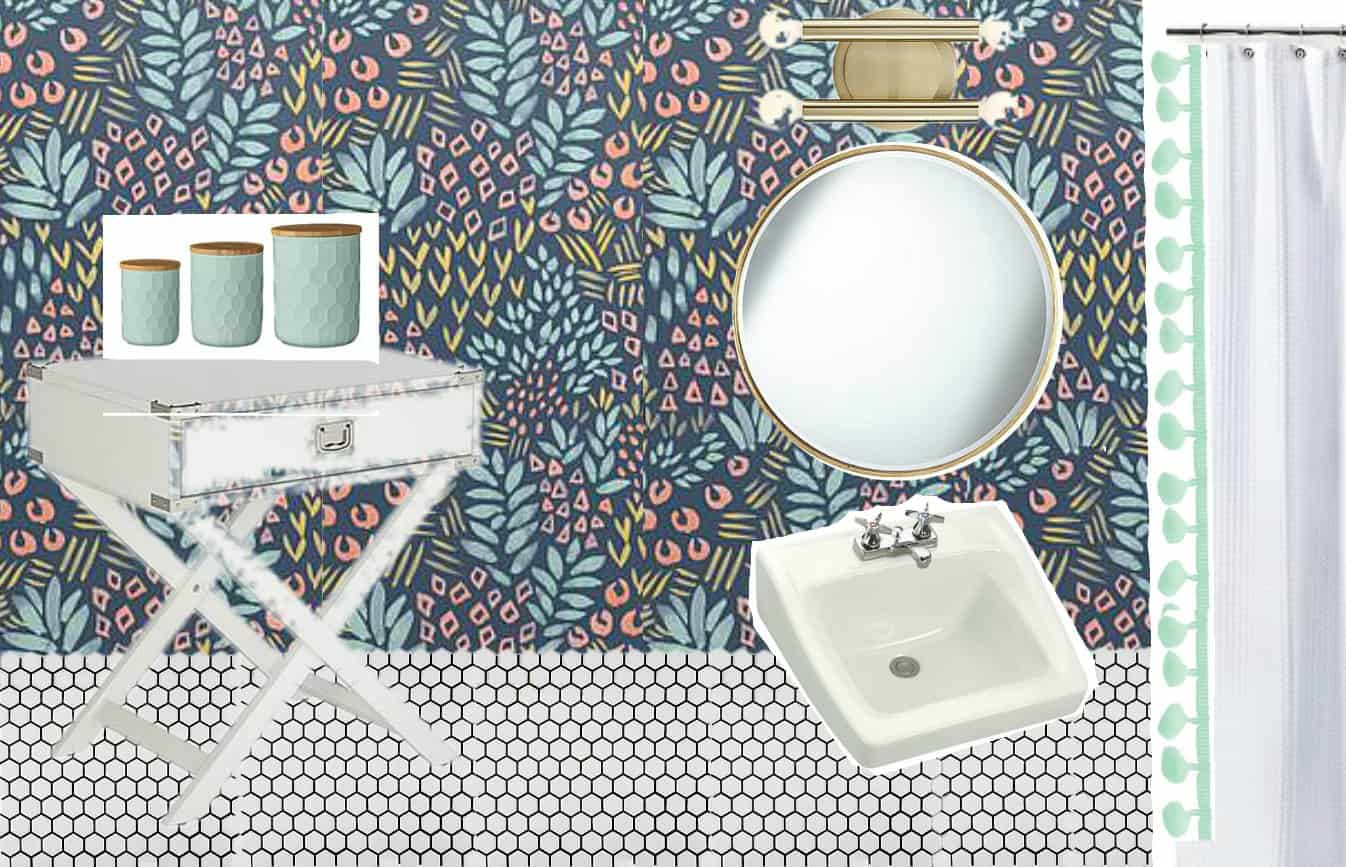 Vision Board for colorful bathroom update