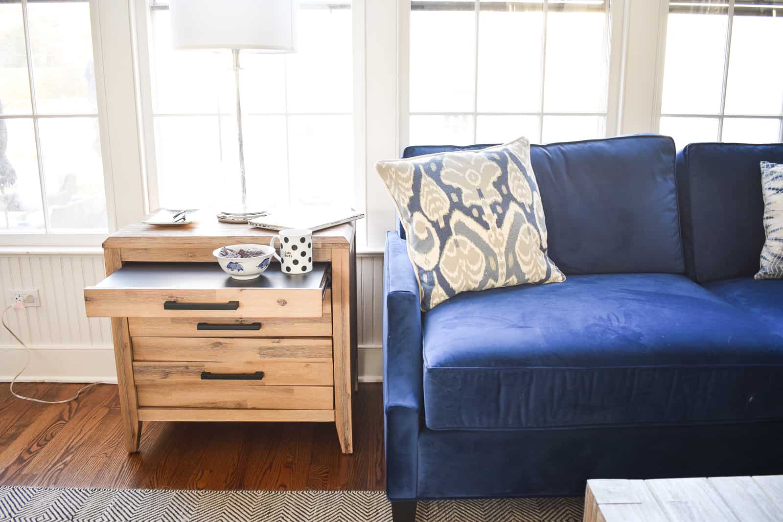 nightstands end tables in family room