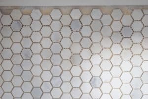 detail of hex tile edges