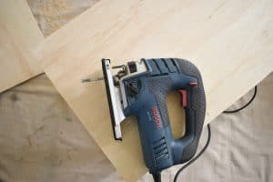 cutting the base for storage bin
