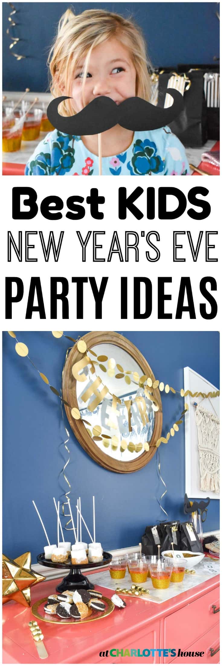 fun and quick activities, decor and snacks for a kids new year's eve party!